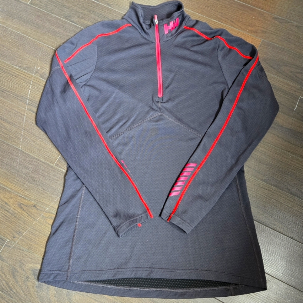 Helly Hansen Gray Quarter-Zip Base Layer Pullover - Womens